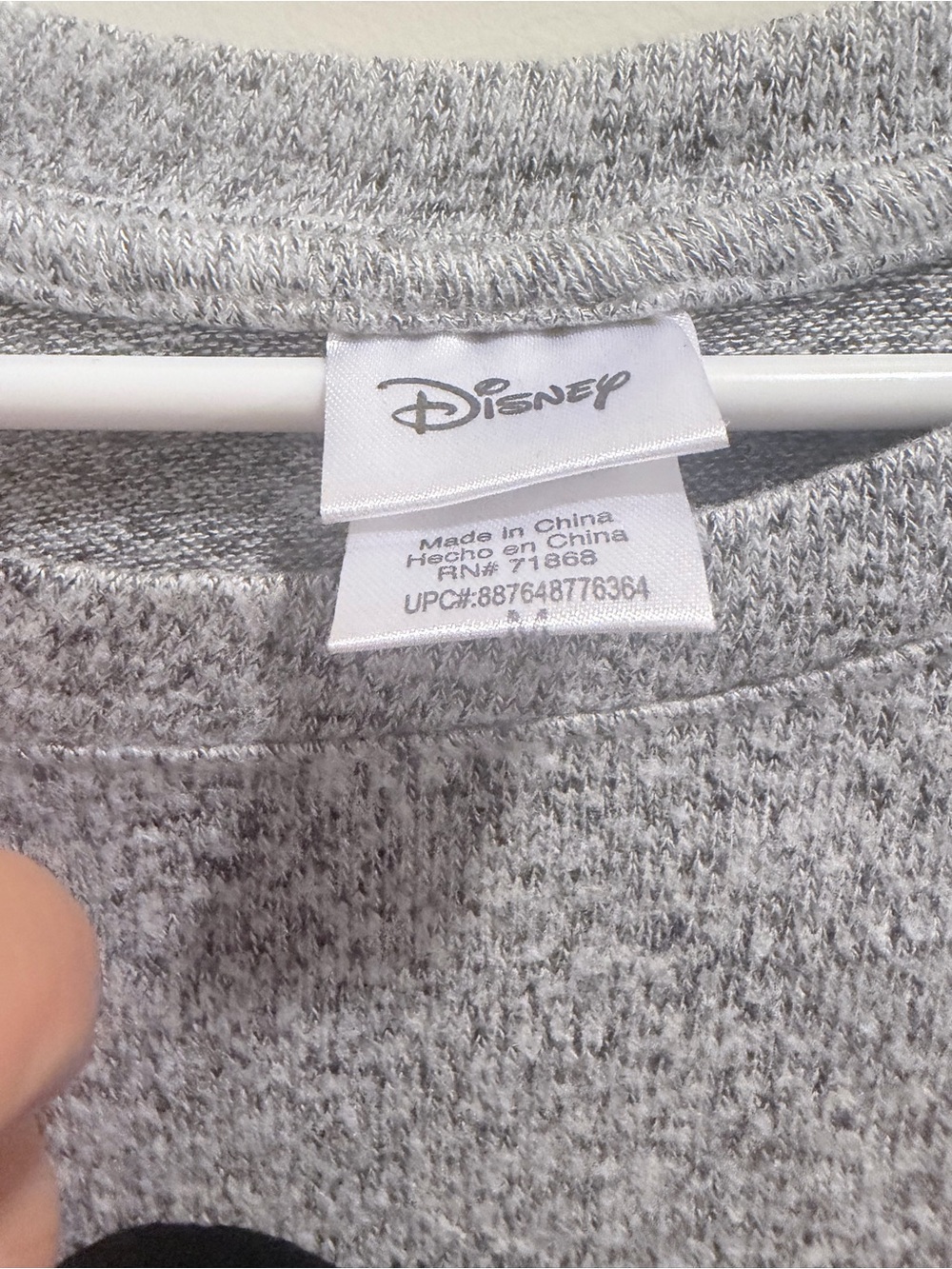 Disney Gray Crewneck Sweatshirt with Mickey & Minnie Graphic - Picture 7 of 7